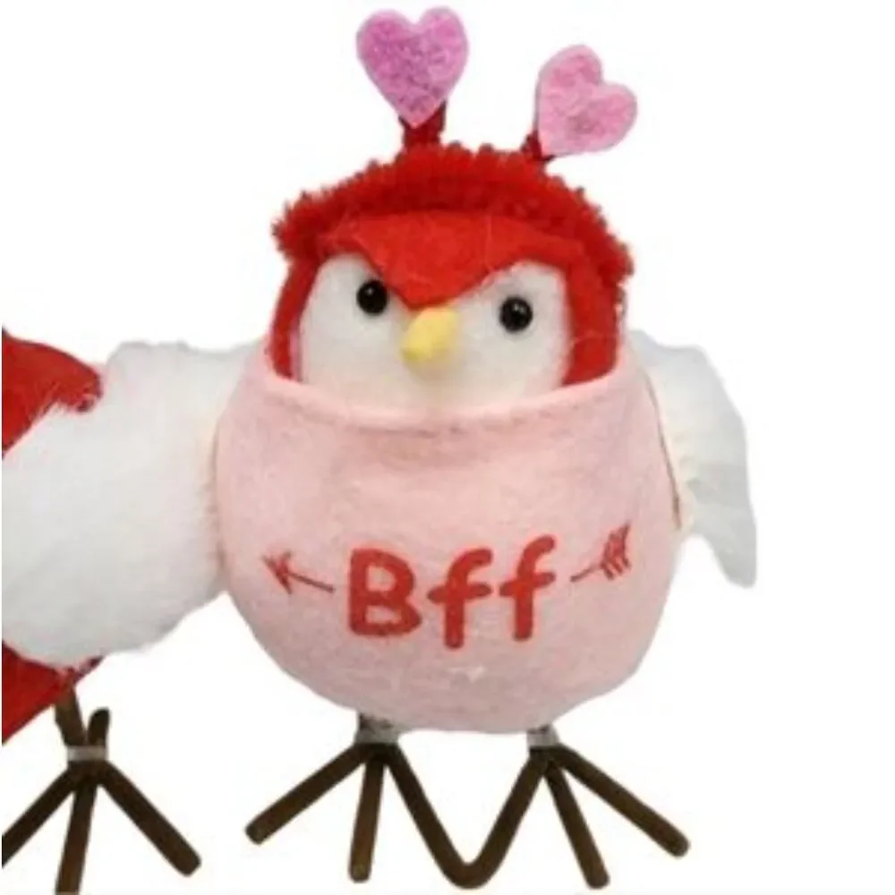 Target Spritz‎ Mini Birds NWT 2 Pc. White, Pink & Red BFF Valentine's Love Birds